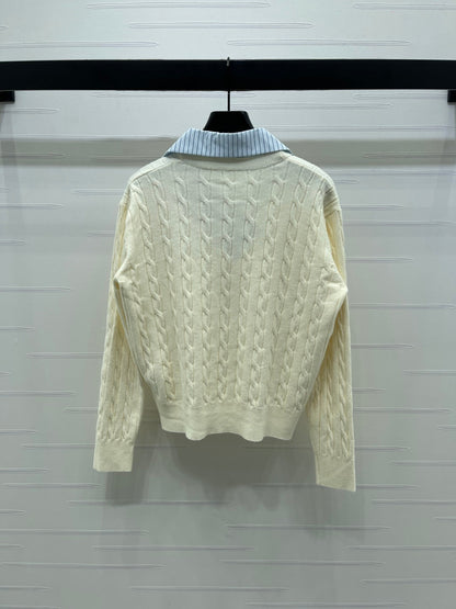 Miu Miu 25 Long Sleeve Knitted Sweater Wool 295626