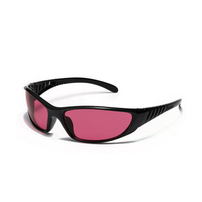 Colourful Hollow-Out Futuristic Sunglasses