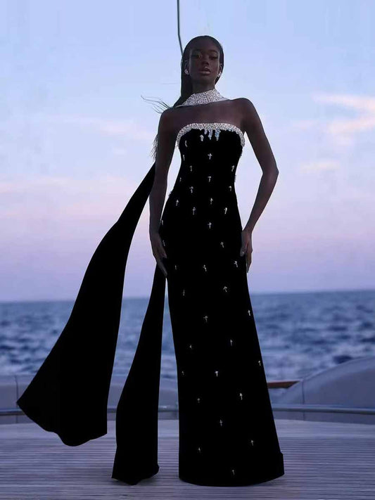 Priscilla Strapless Elegant Maxi Dress