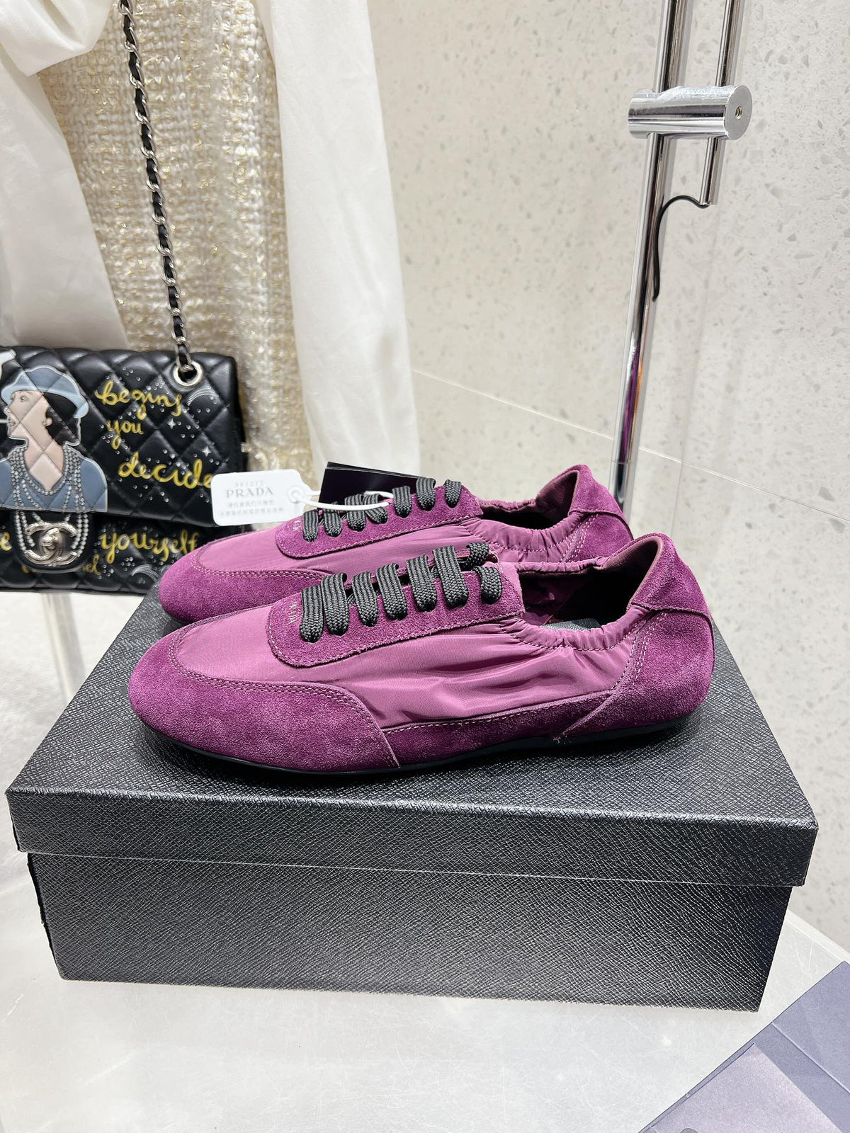Pra 2025 Collapse Sneaker Purple Black Re-Nylon Suede 554281