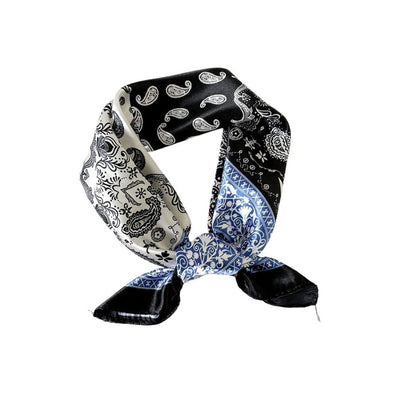 Scarvii - 24" Summer Classic Paisley Print Square Scarf