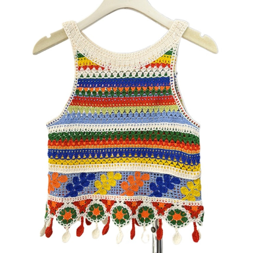 Vesty - Boho Colorblock Knit Vest- Comfortable &amp; Fit