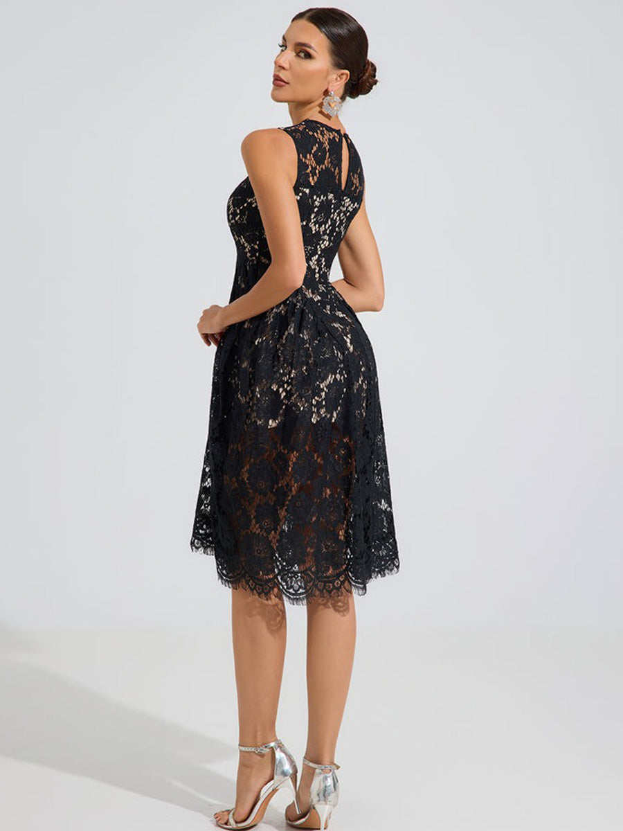 Piper Lace A-Line Midi Dress