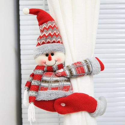 Christmas Creative Curtain Buckle Cartoon Doll Decoration Hotel Restaurant Decoration Doll Buckle Window Pendant