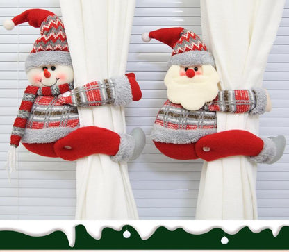 Christmas Creative Curtain Buckle Cartoon Doll Decoration Hotel Restaurant Decoration Doll Buckle Window Pendant