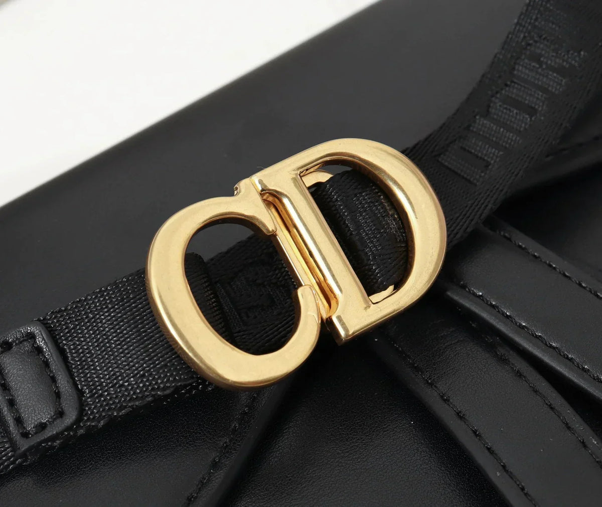 Dior Black Leather Mini Saddle Bag