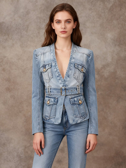 Maya Denim Blazer