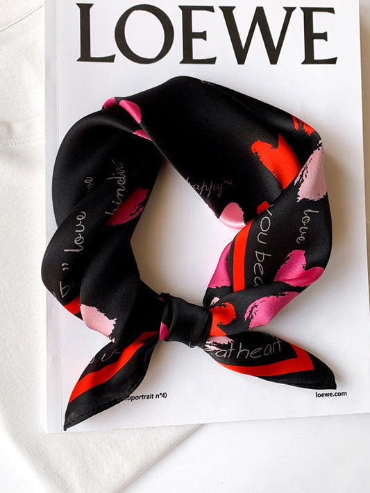Square Letter Print Scarf