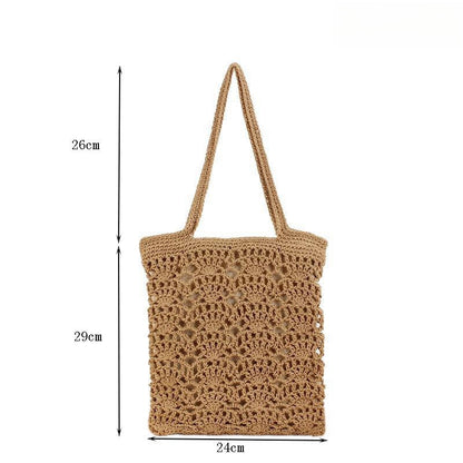 Crochet Market Bag Crocheted Single Shoulder Weave Bag