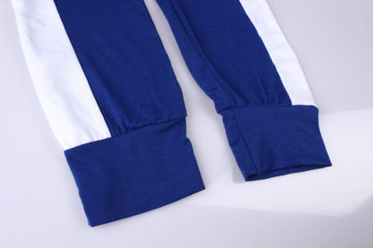 Autumn And Winter New Contrast Color Leisure Sports Suit Women'S Clothing