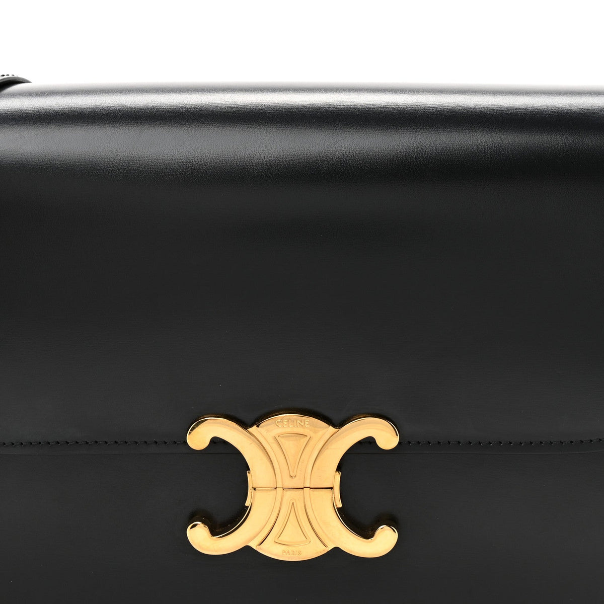 Shiny Calfskin Medium Triomphe Black