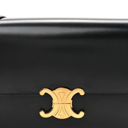 Shiny Calfskin Medium Triomphe Black