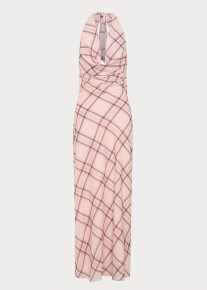 Muse Maxi Dress - Pink Check