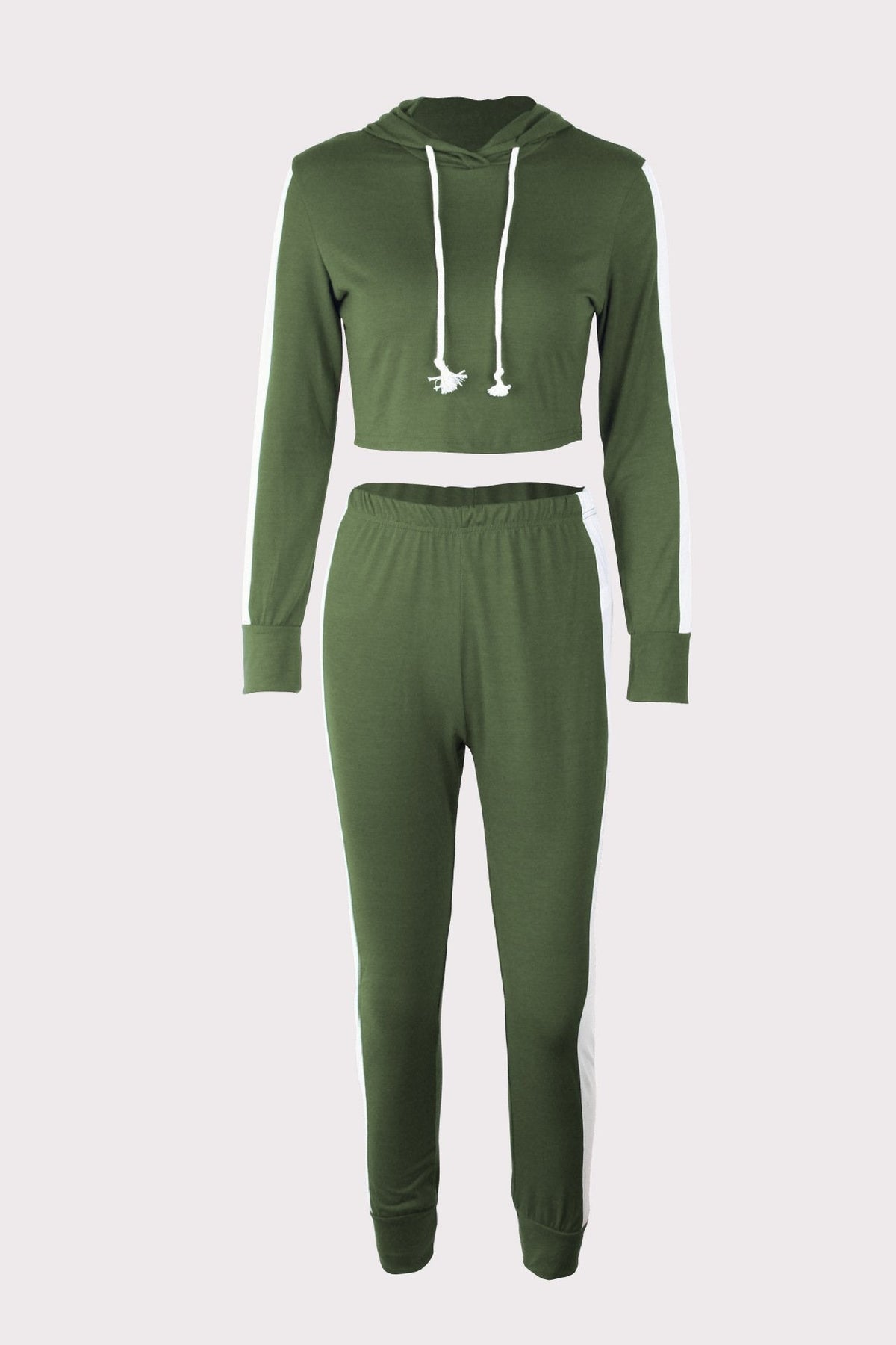 Autumn And Winter New Contrast Color Leisure Sports Suit Women'S Clothing