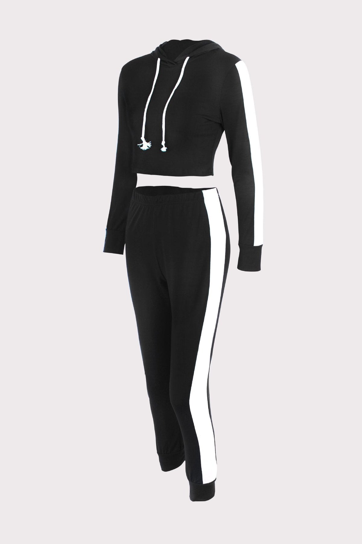 Autumn And Winter New Contrast Color Leisure Sports Suit Women'S Clothing