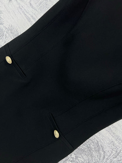 LV 25 Sleeveless Slim Fit Dress Black Poliester