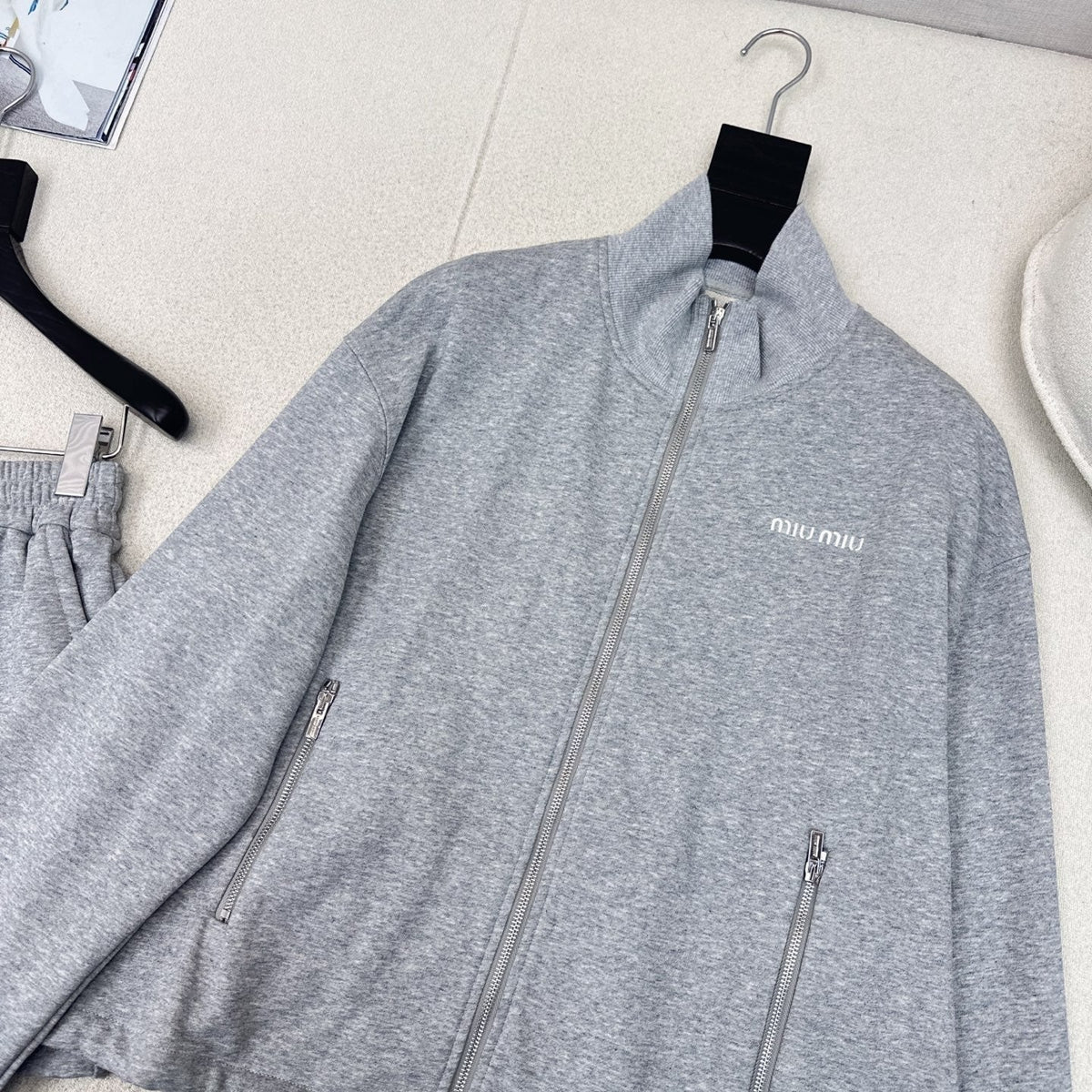 Miumiu 2026 Set Gray Cotton Polyester