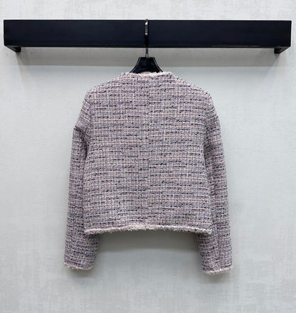 Chanel Classic Jacket Pink Tweed 341921
