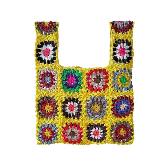 Crochet Granny Square Bag Patchwork Bag