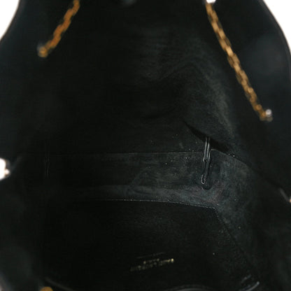 Lambskin Pochon Shoulder Bag Black