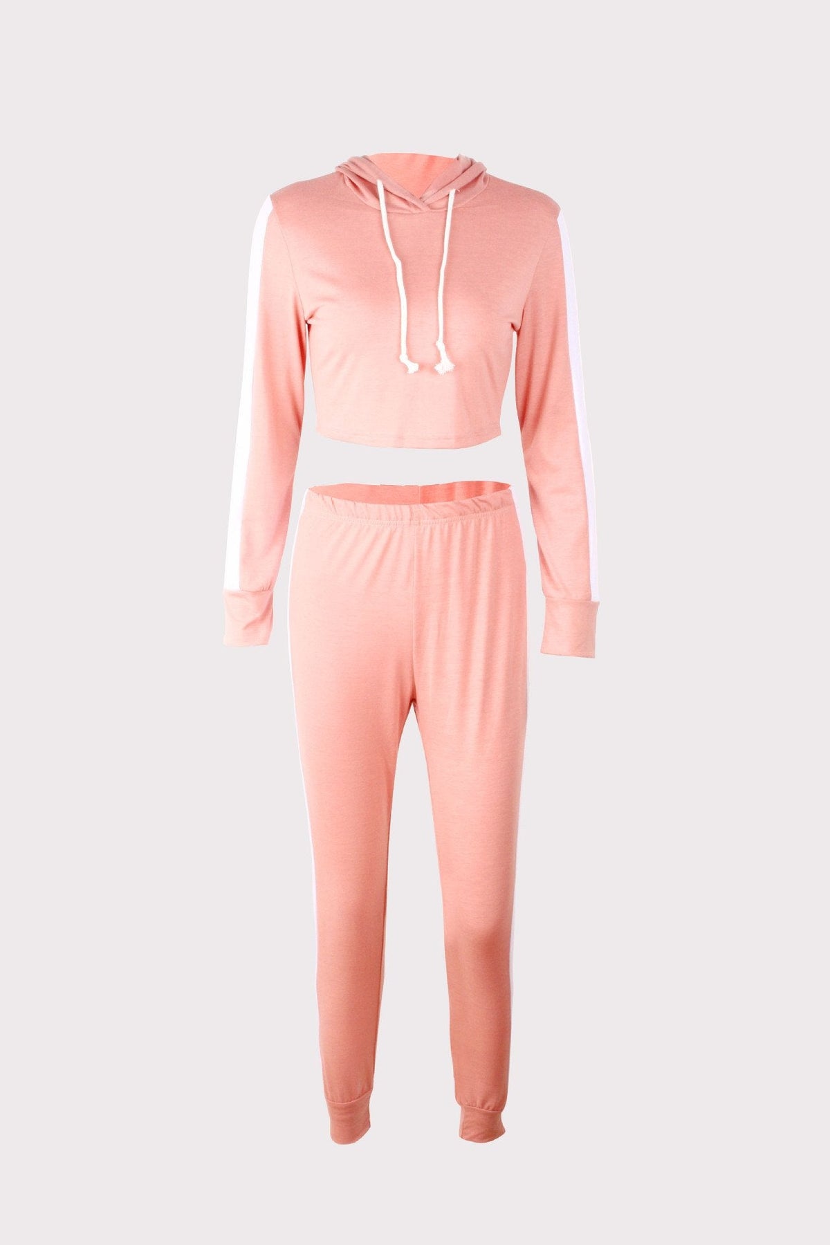 Autumn And Winter New Contrast Color Leisure Sports Suit Women'S Clothing