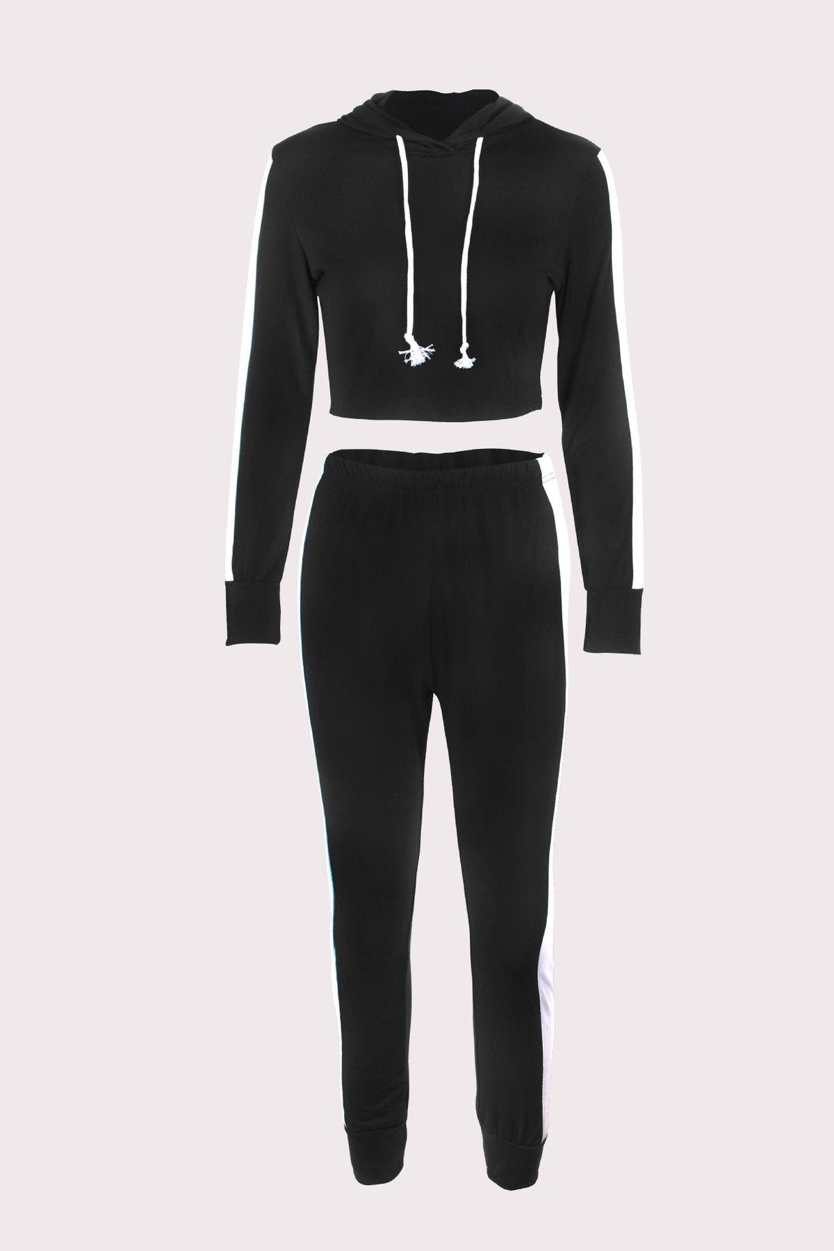 Autumn And Winter New Contrast Color Leisure Sports Suit Women'S Clothing