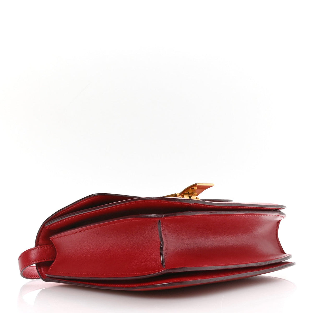 Box Calfskin Medium Classic Box Flap Bag Red