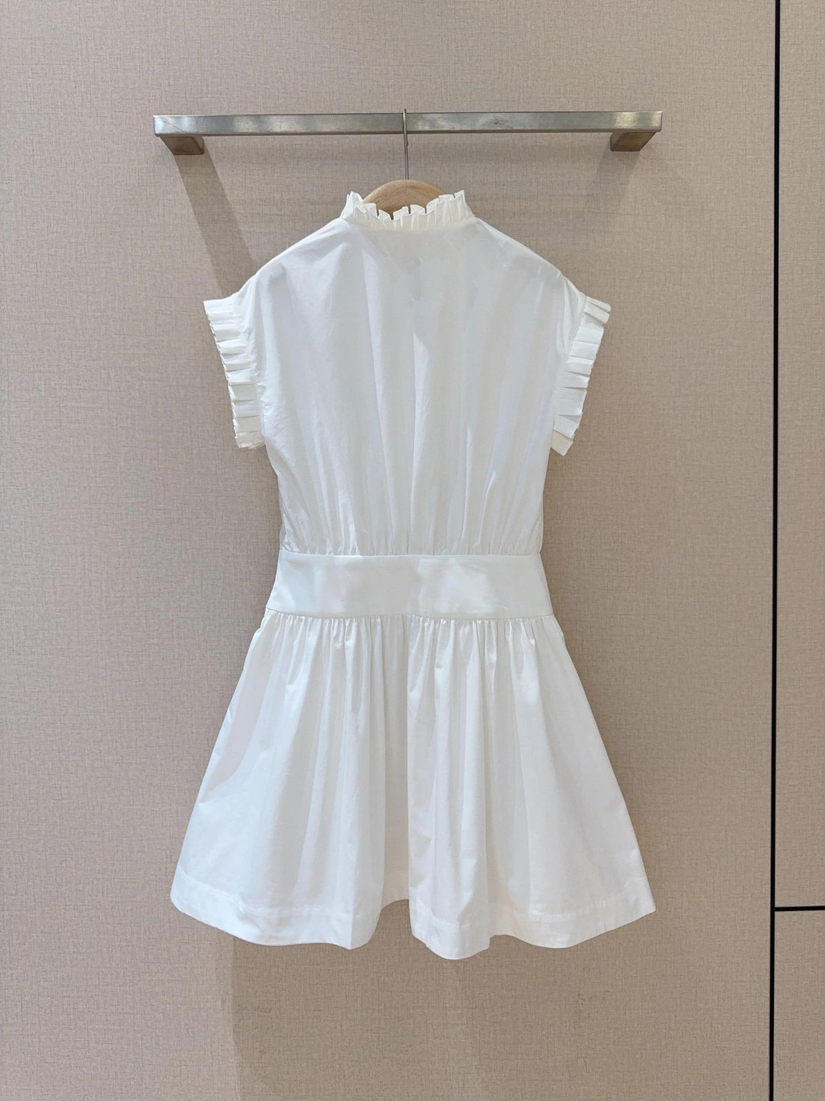 DIOR 25S SHORT PLEATED LACE SHIRT DRESS 553
