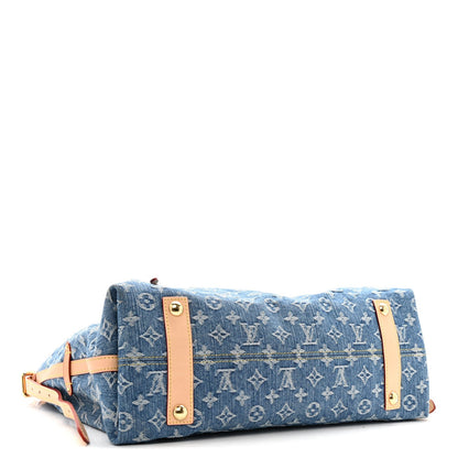Monogram Denim CarryAll MM Blue