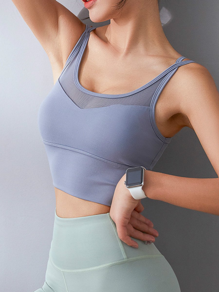 Exercise Underwear Cross-Back Bra Shock-Proof Shaped Exercise Yoga Thin Shoulder Bra