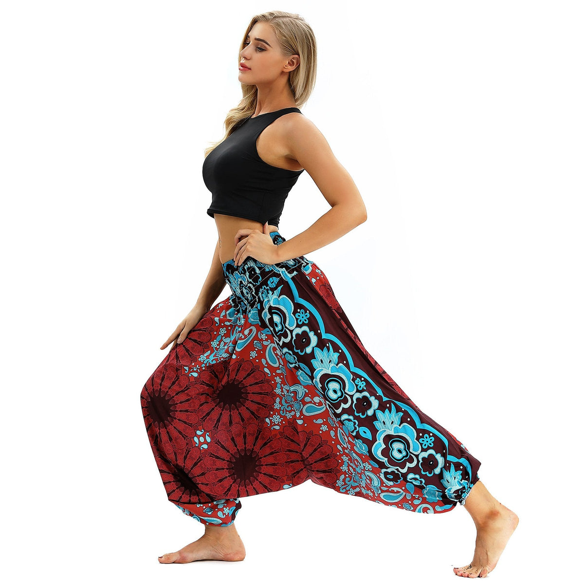 Printed High Waist Fitness Yoga Pants Women-1