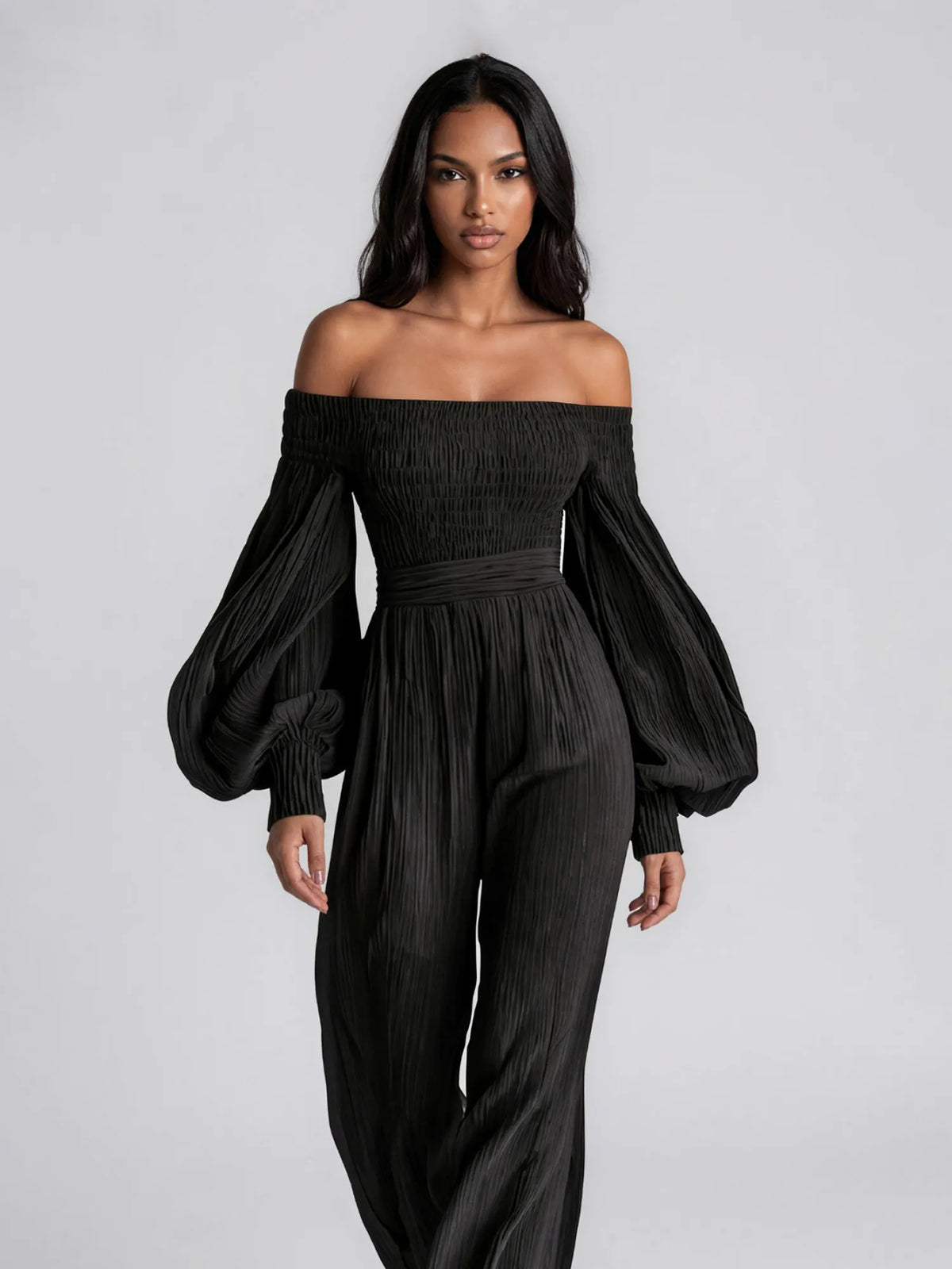 Genesis Balloon Sleeve Ruch Jumpsuit