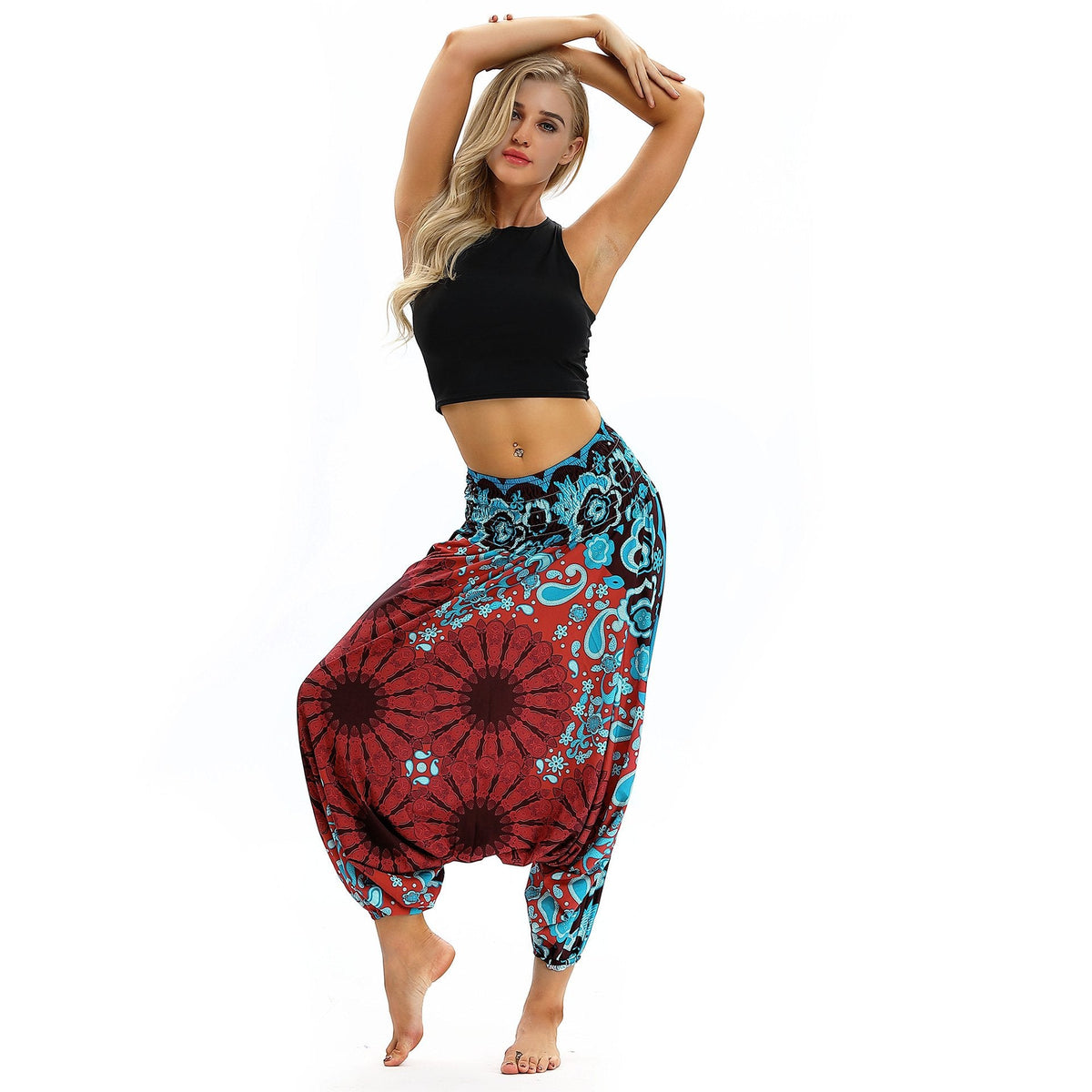 Printed High Waist Fitness Yoga Pants Women-1