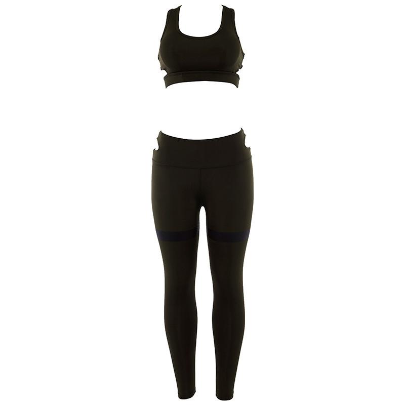 Summer Hot New Women'S Printing Yoga Fitness Pants Set
