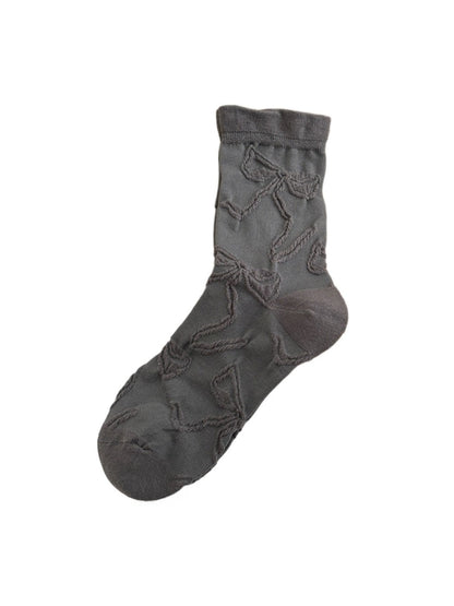 Rufia - Cute Mid-calf Socks with Bow Patterns