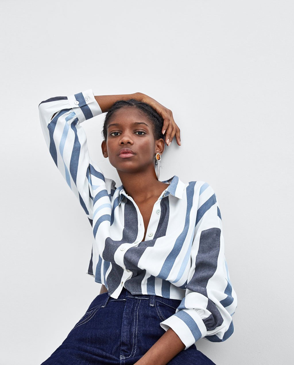 Autumn Stripe Long Sleeve T Shirt Blouse