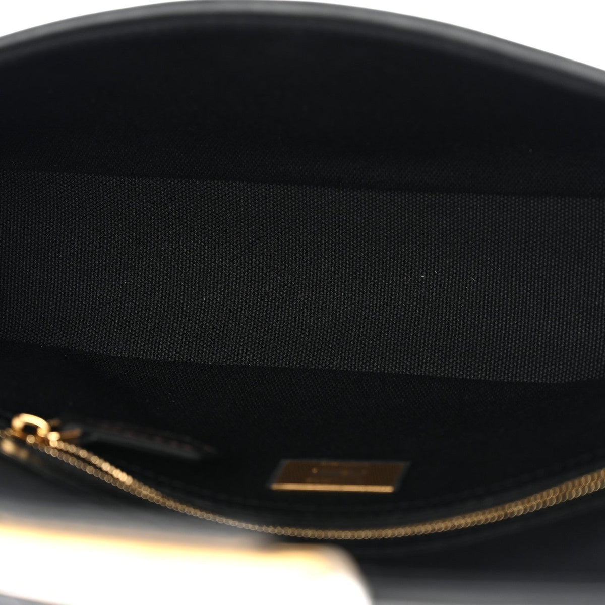Canvas Vitello King Extra Strap FF Embroidered Baguette Black