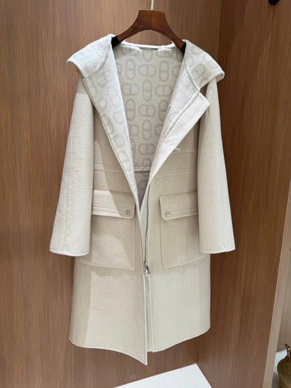HERMES 25S CASHMERE COAT 195