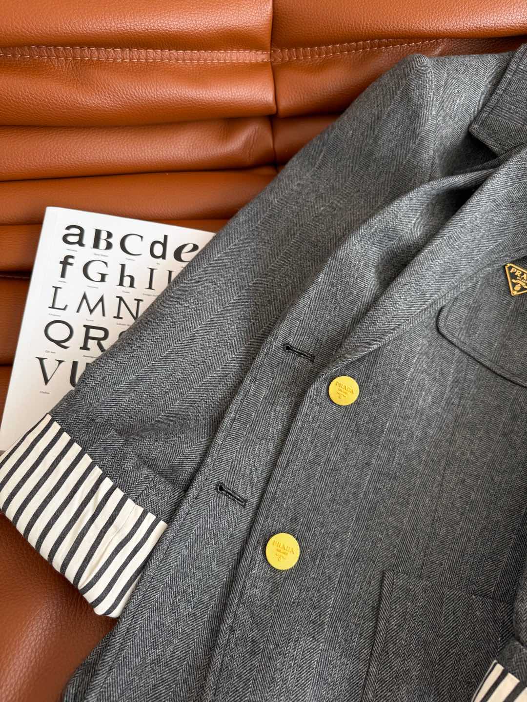 Prada 25 Suit Jacket Gray Wool