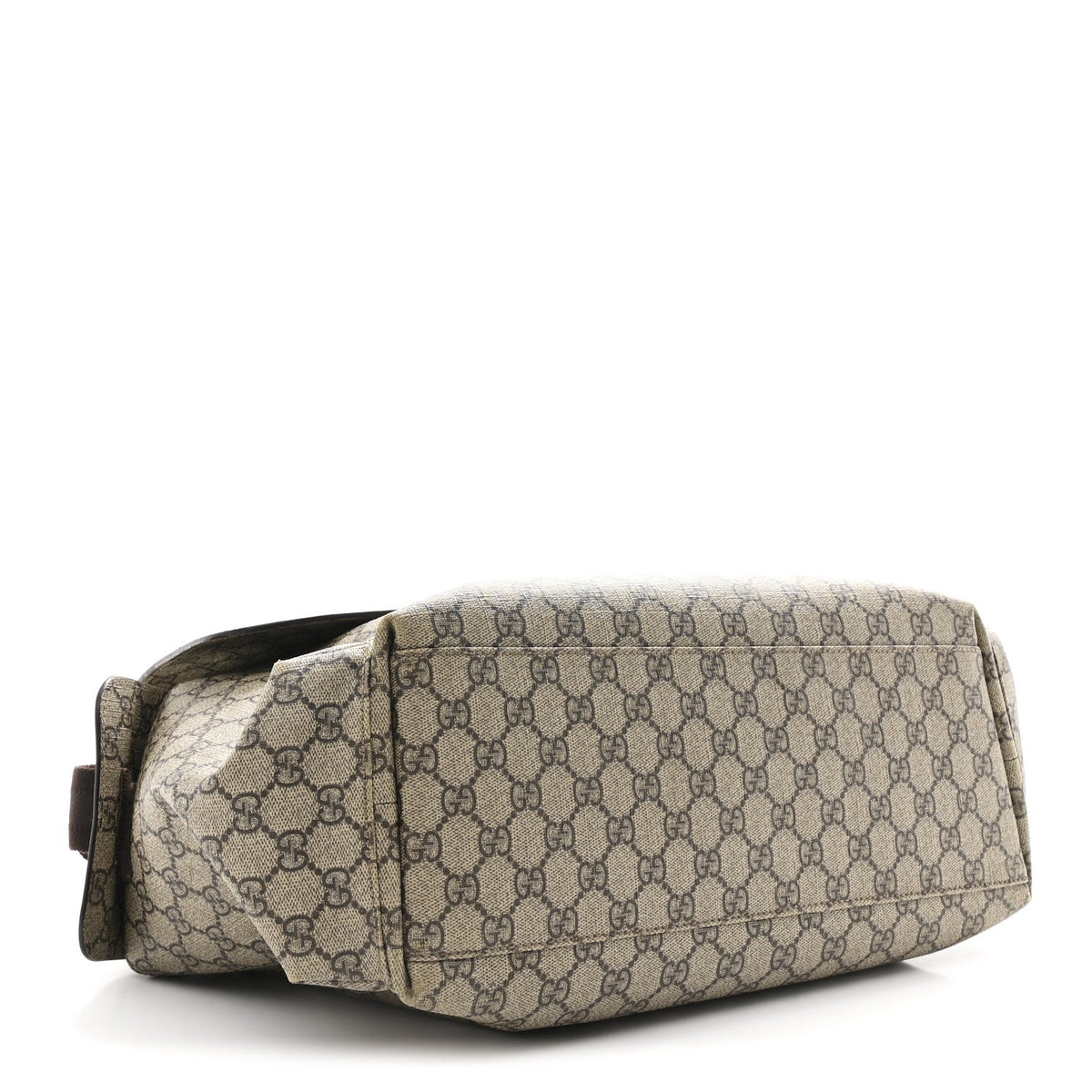 GG Plus Monogram Messenger Diaper Bag Dark Brown