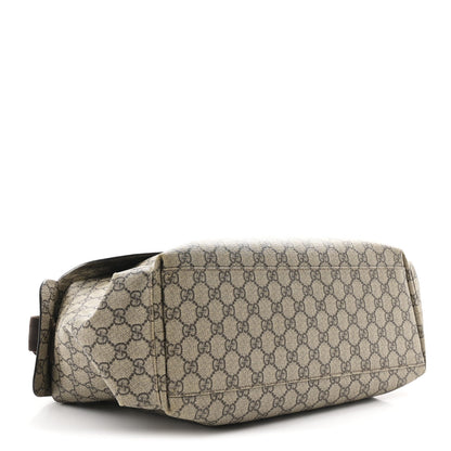 GG Plus Monogram Messenger Diaper Bag Dark Brown