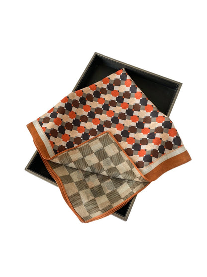 Scarvii - 24" Vintage Elegant Print Square Scarf - 6 Styles