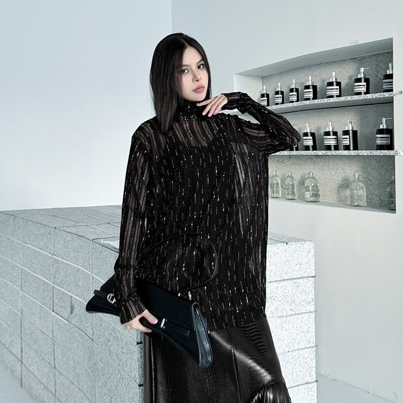 Sparkling Crystal Lace T-Shirt