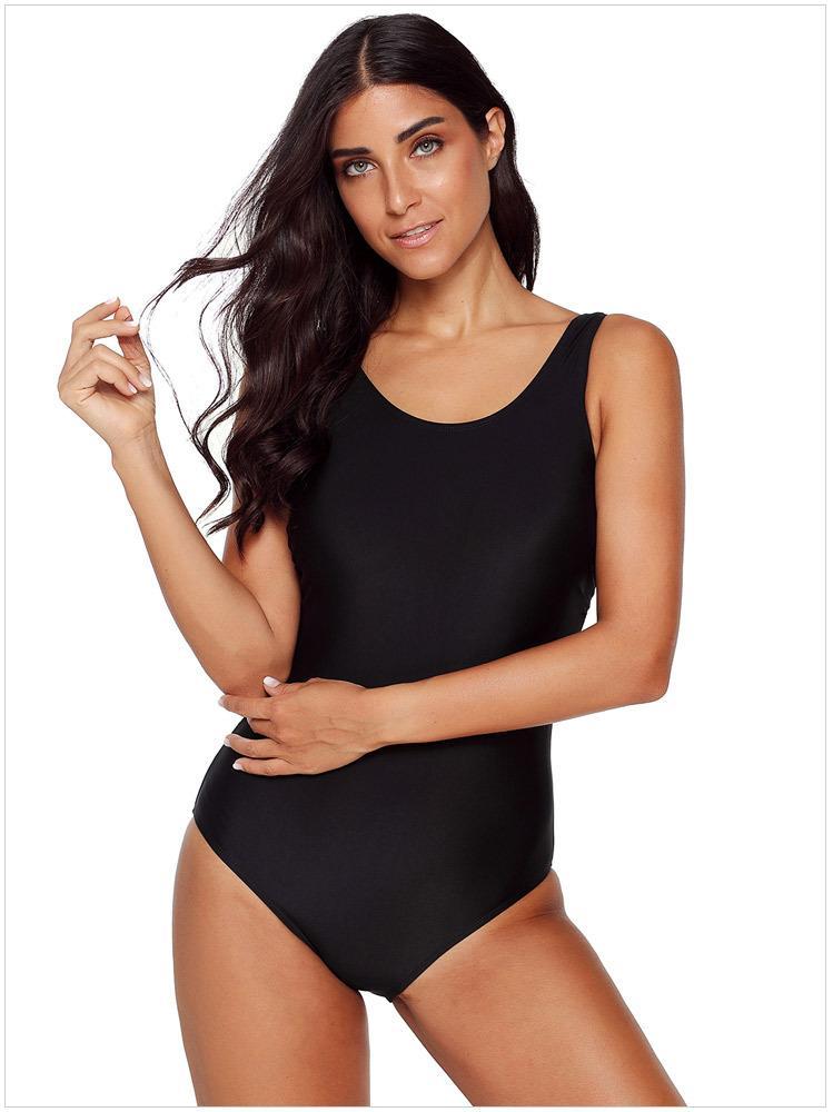 Women'S Gradient Solid Color Sexy Underwireless Bikini One-Piece Swimsuit