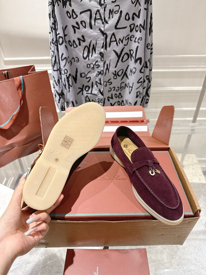 LP Summer Charms Walk Loafers Burgundy Suede 565853