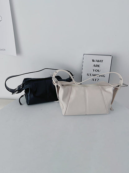 Buckle Solid Color Zipper Armpit Bags