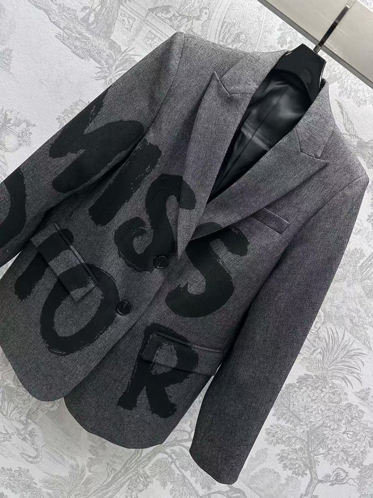 Dior 2025 Miss Dior Blazer Jacket Gray Black Cotton