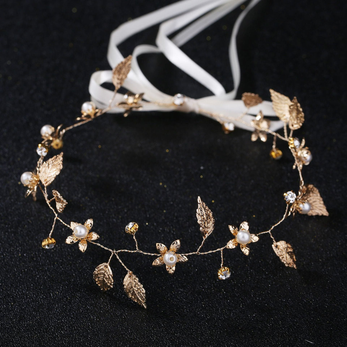 Baroque Gold Leaf Headband Bridal Hair Accessory
