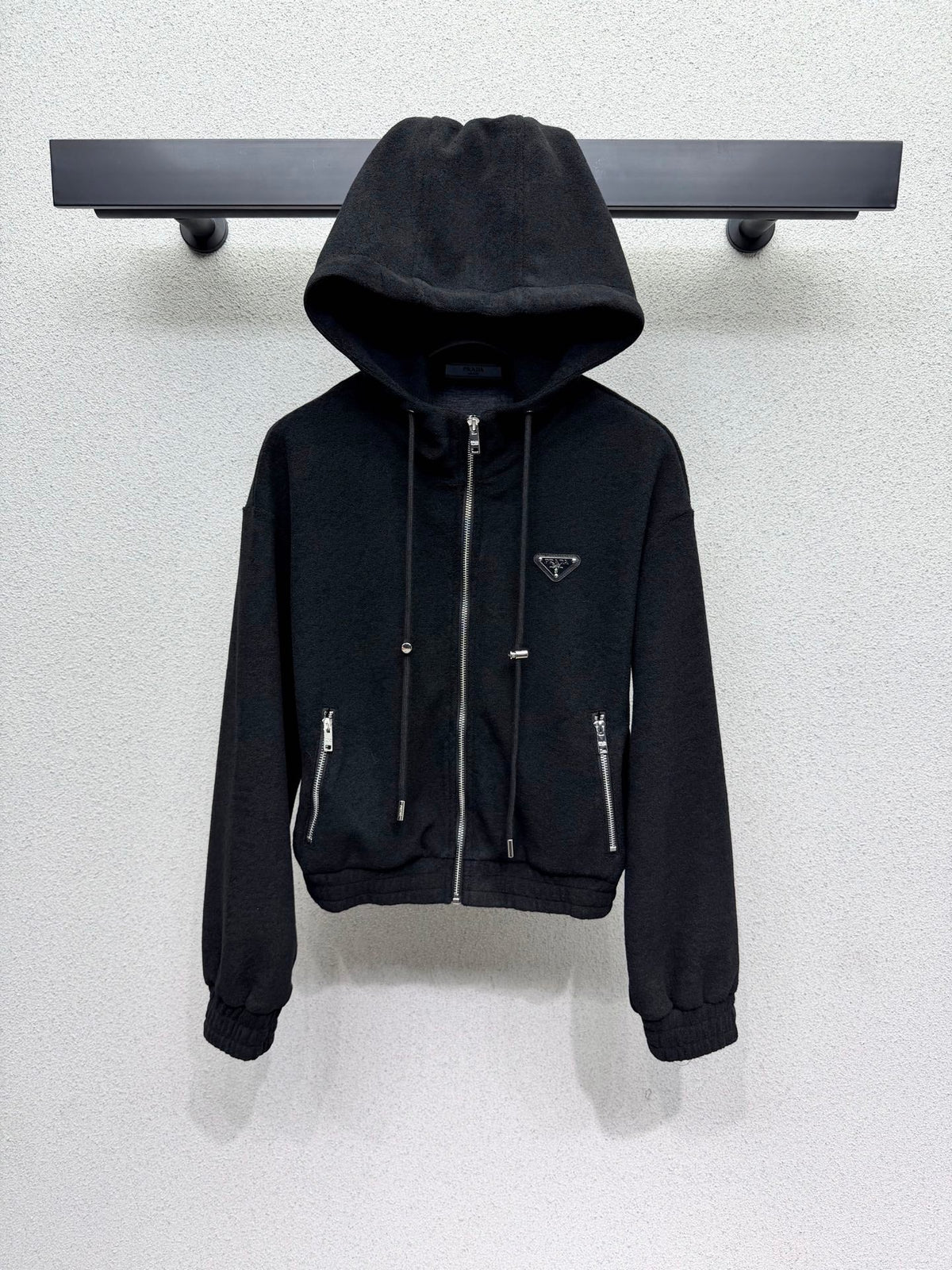 Prada Set Hooded Black Fleece 340651