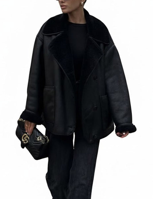 Winter Trendy Lapel Collar Thicken Warm Jacket